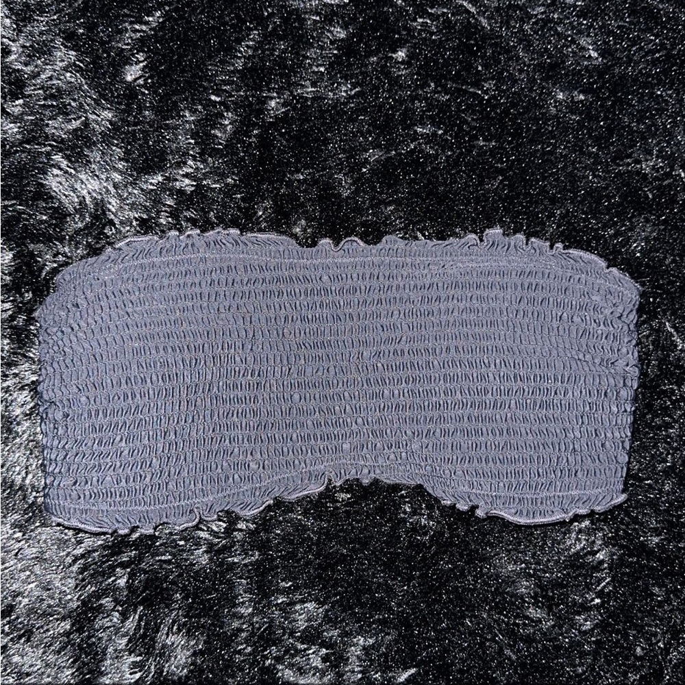 black strapless bikini top